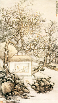 蔡嘉 層巖樓石圖