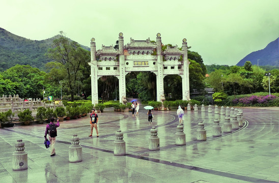 牌坊 香港大屿山 宝莲禅寺