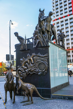 澳大利亚街头袋鼠雕塑