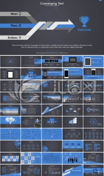 黑蓝双色商业计划书动画PPT