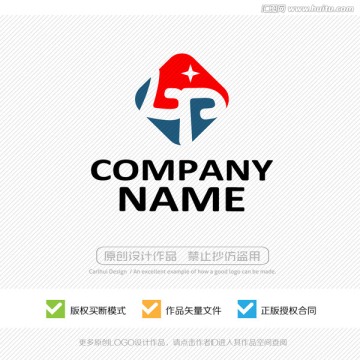 bp字母 LOGO设计