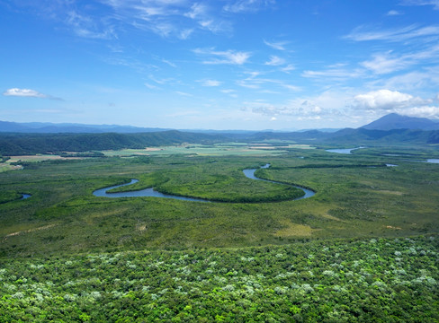 航拍山川河流