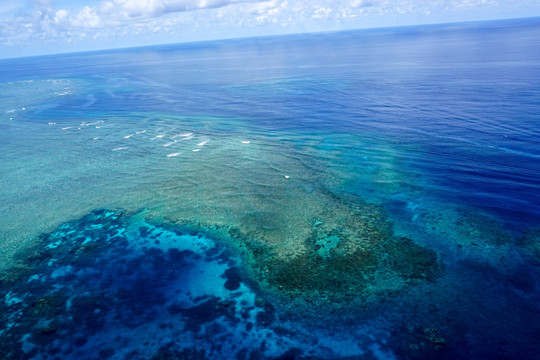 海景浅海环礁珊瑚礁浅滩大堡礁