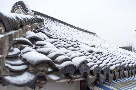 建筑局部 积雪