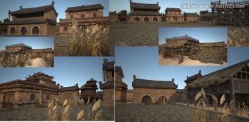 3D模型沙漠戈壁小鎮(zhèn)