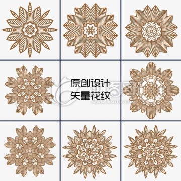 矢量花紋