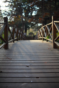 青岛湛山寺小木桥