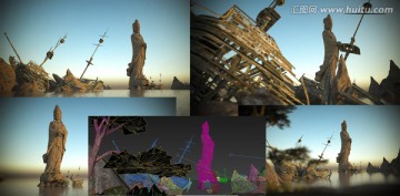 3D模型失落海岸望海觀音