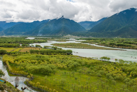 云南丽江拉市海湿地风景