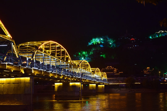 兰州中山桥夜景