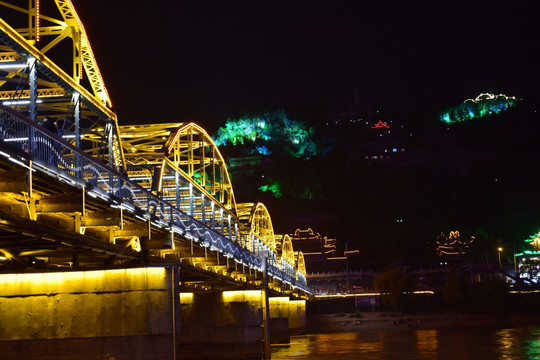 兰州中山桥夜景