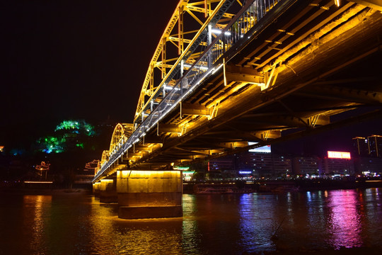 兰州中山桥夜景