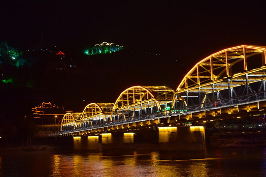 兰州中山桥夜景