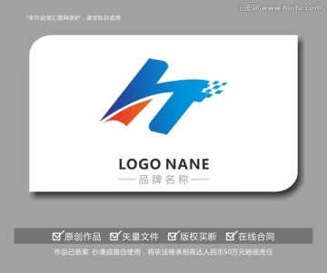 字母HT科技信息LOGO标志