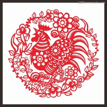 雞年剪紙