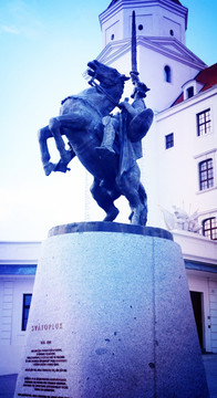 东欧欧洲骑士雕塑