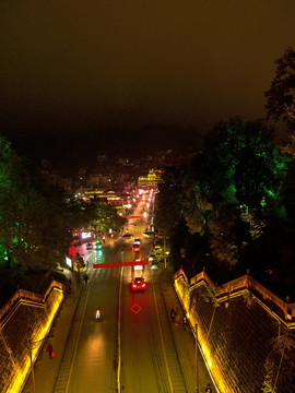 湖南凤凰古城夜景 南华路