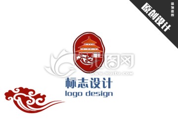 中国风古建筑logo设计