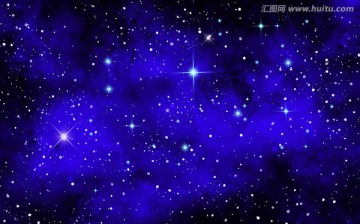 星空 藍(lán)色星空背景
