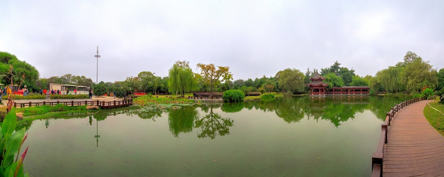 湖南长沙橘子洲 百米高喷 全景