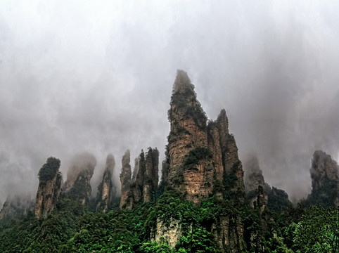 湖南张家界 武陵源景区 山峰