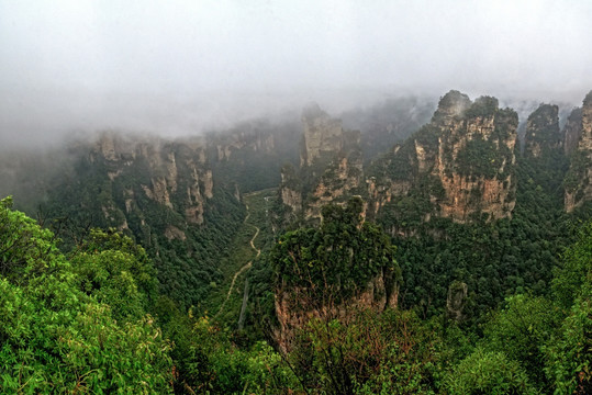 湖南张家界 武陵源景区 全景