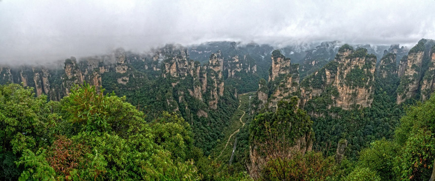 湖南张家界 袁家界 全景