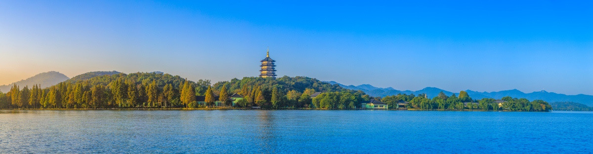 杭州西湖雷峰塔全景 大画幅