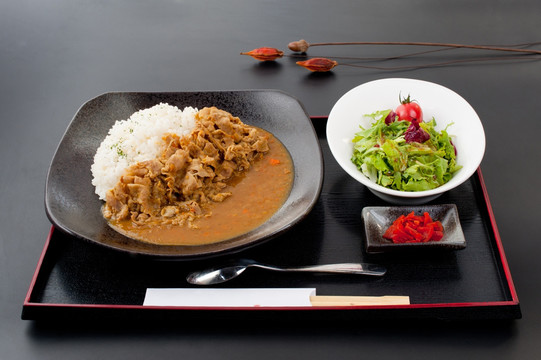 日式姜汁五花肉咖喱饭套餐