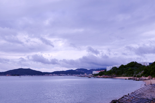 大海落日 海上黄昏 暮色 晚霞