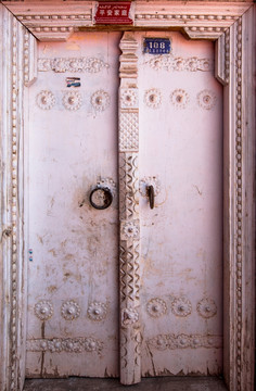 喀什老城区 木门