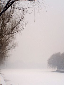 什刹海雪景