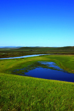 草原河流