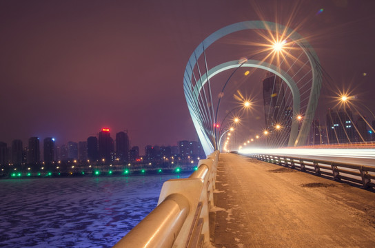 三好桥 冬季夜景