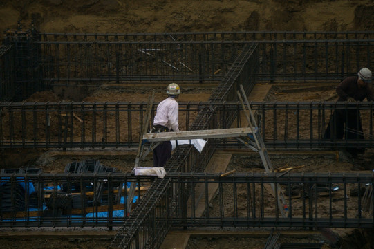 建筑工地 建筑工人