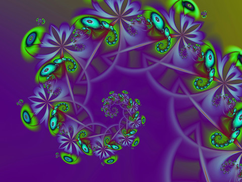 螺旋分形花纹图案