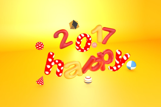 2017新年立体字 无分层