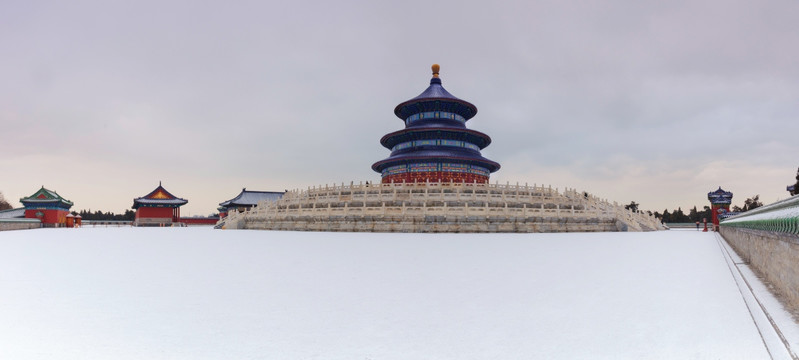 北京天坛祈年殿雪景