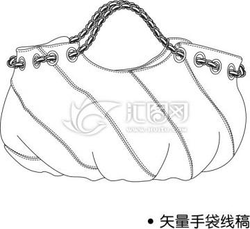 手袋線稿