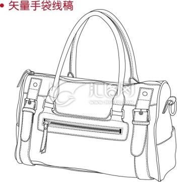 手袋線稿