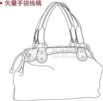 手袋線稿