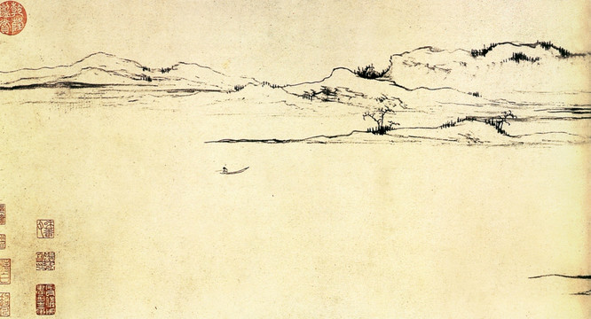 趙孟順 雙松平遠(yuǎn)圖