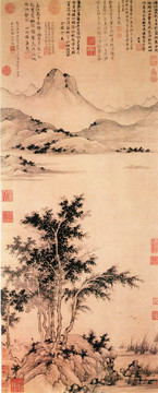 盛懋 秋江待渡圖