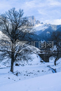 天山山脉积雪