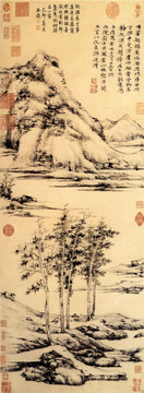 倪瓚 虞山林壑圖