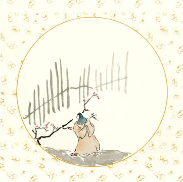 國(guó)畫(huà) 踏雪尋梅