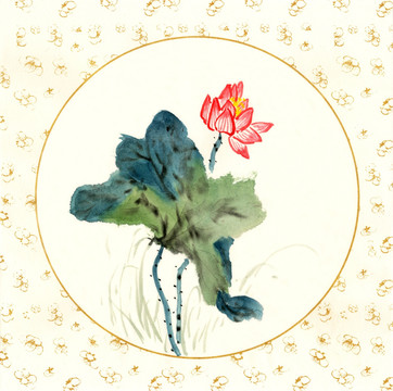國(guó)畫(huà)荷花