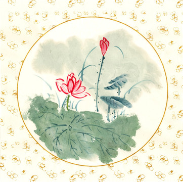 寫意荷花