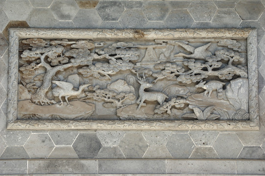 中式传统石雕砖雕