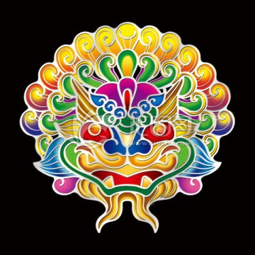 獅頭彩圖